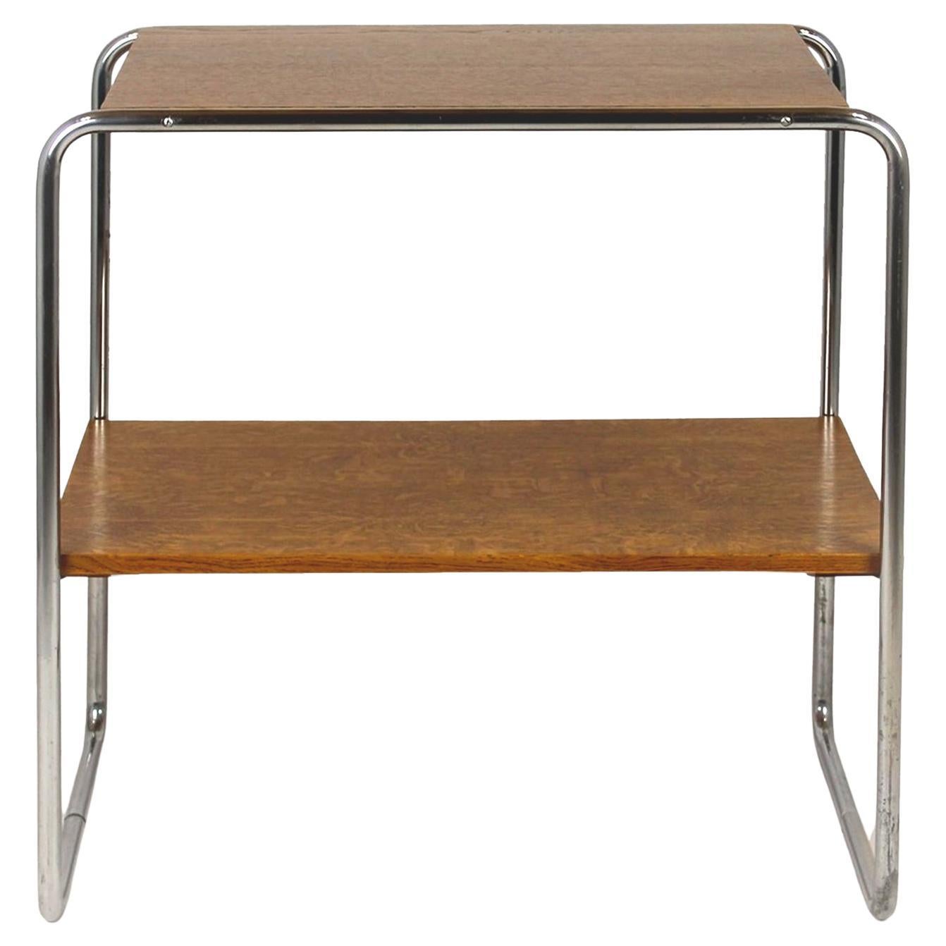 Table d'appoint B12 restaurée par Marcel Breuer, années 1940
