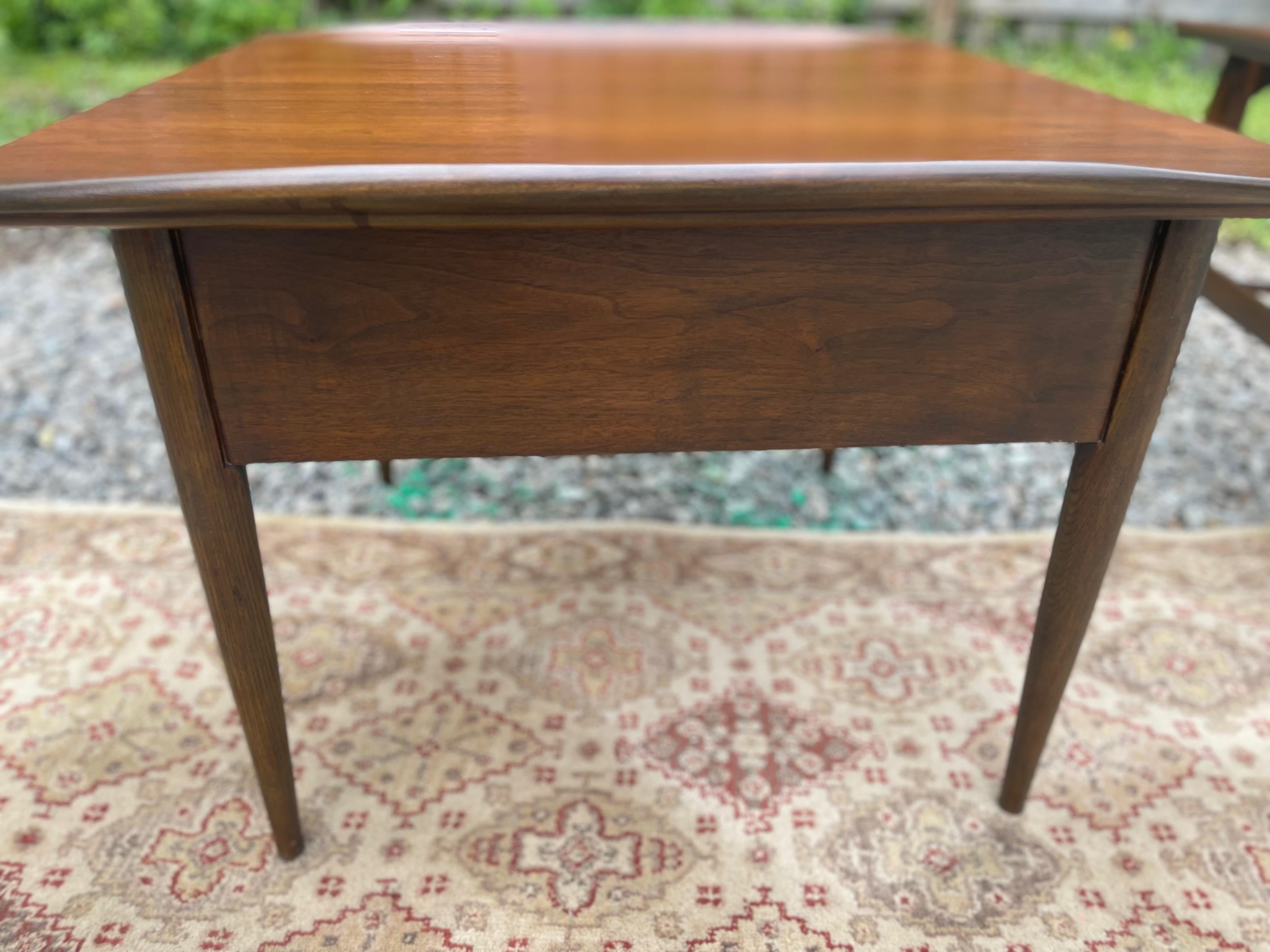 American Refinished Bassett End Table With Drawer
