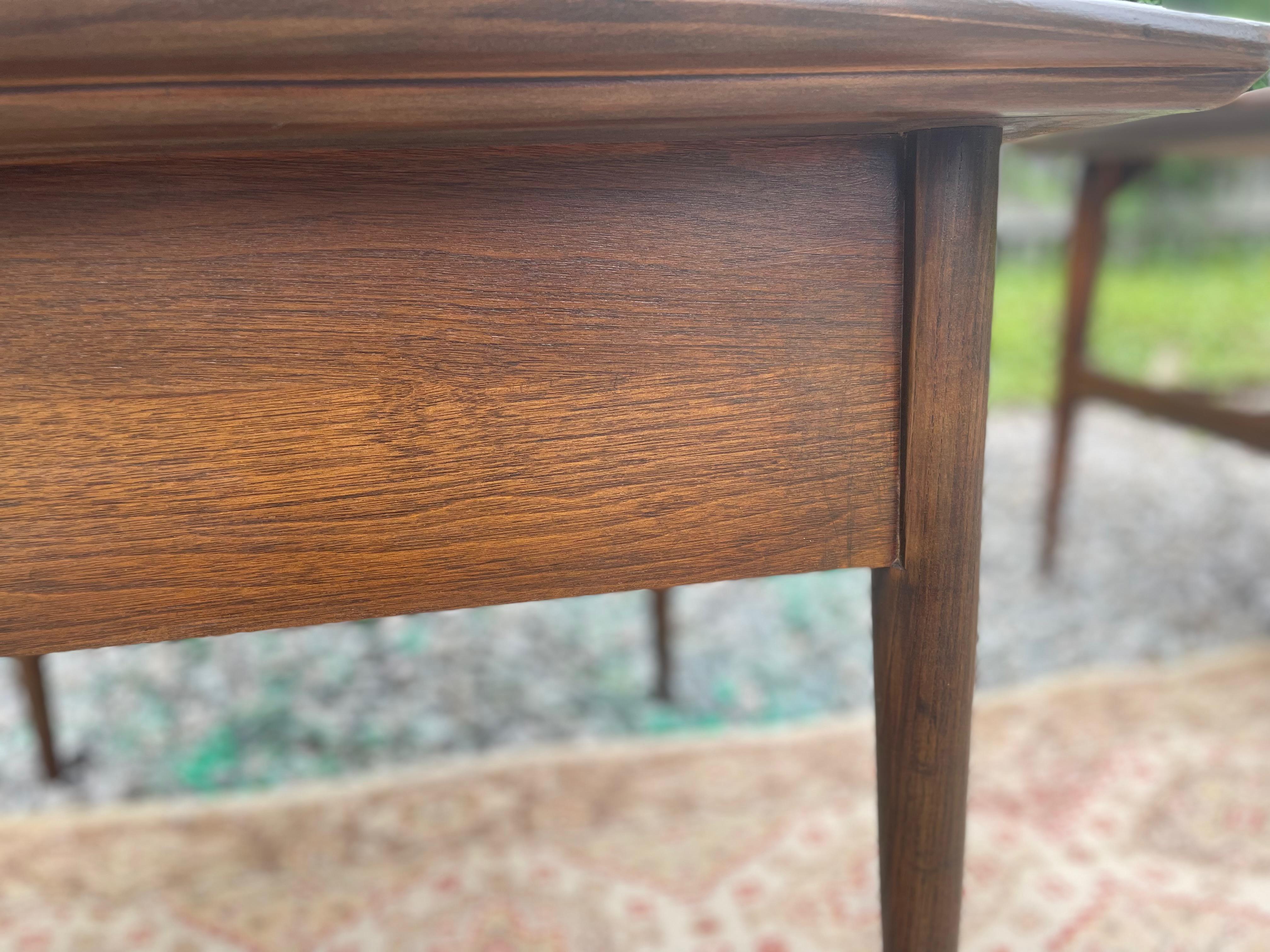 Late 20th Century Refinished Bassett End Table With Drawer