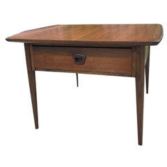 Vintage Refinished Bassett End Table With Drawer