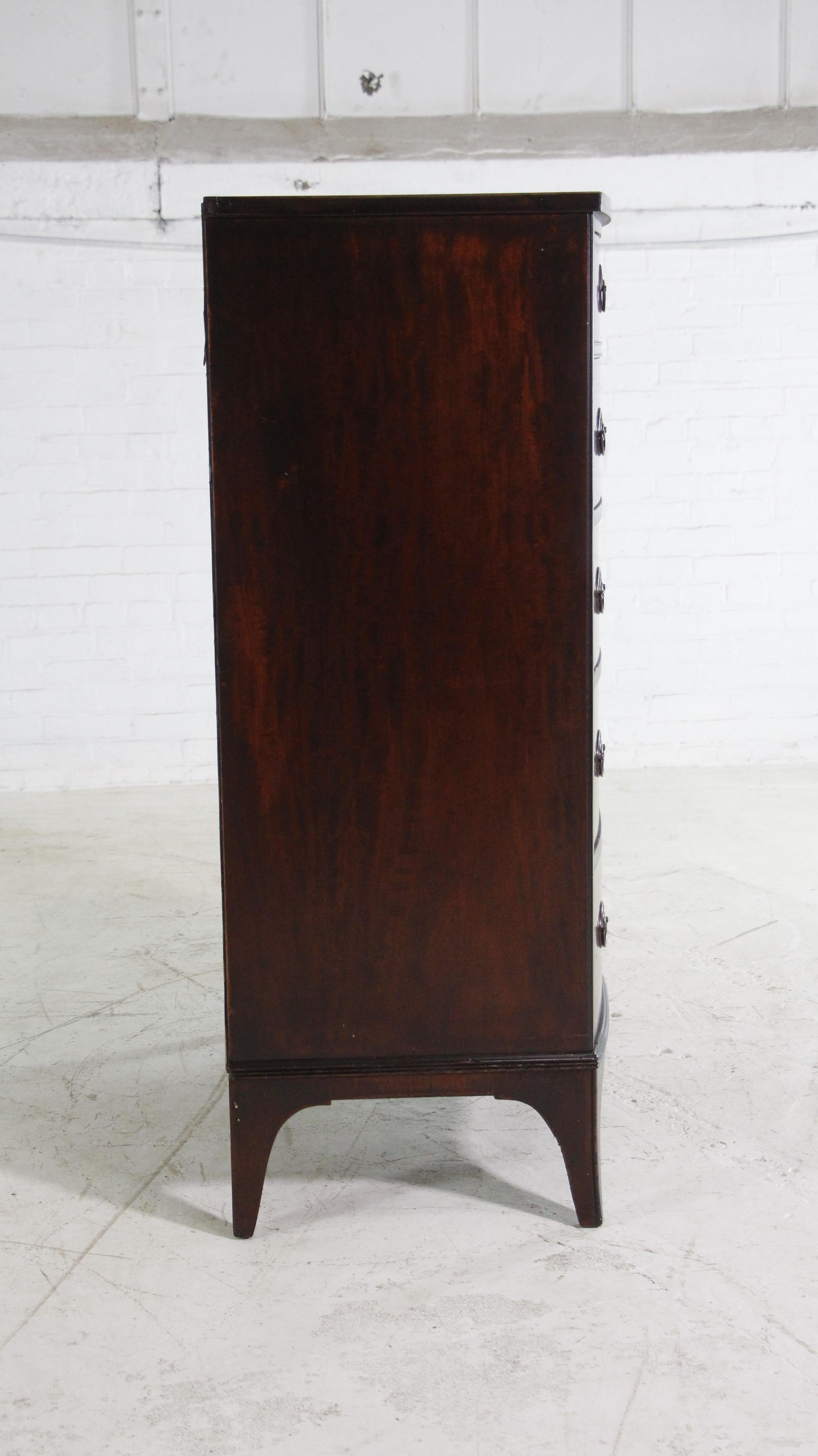 Refinished Inlaid Mahogany Dresser w/ 6 Drawers + Brass Hardware by John Stuart 4
