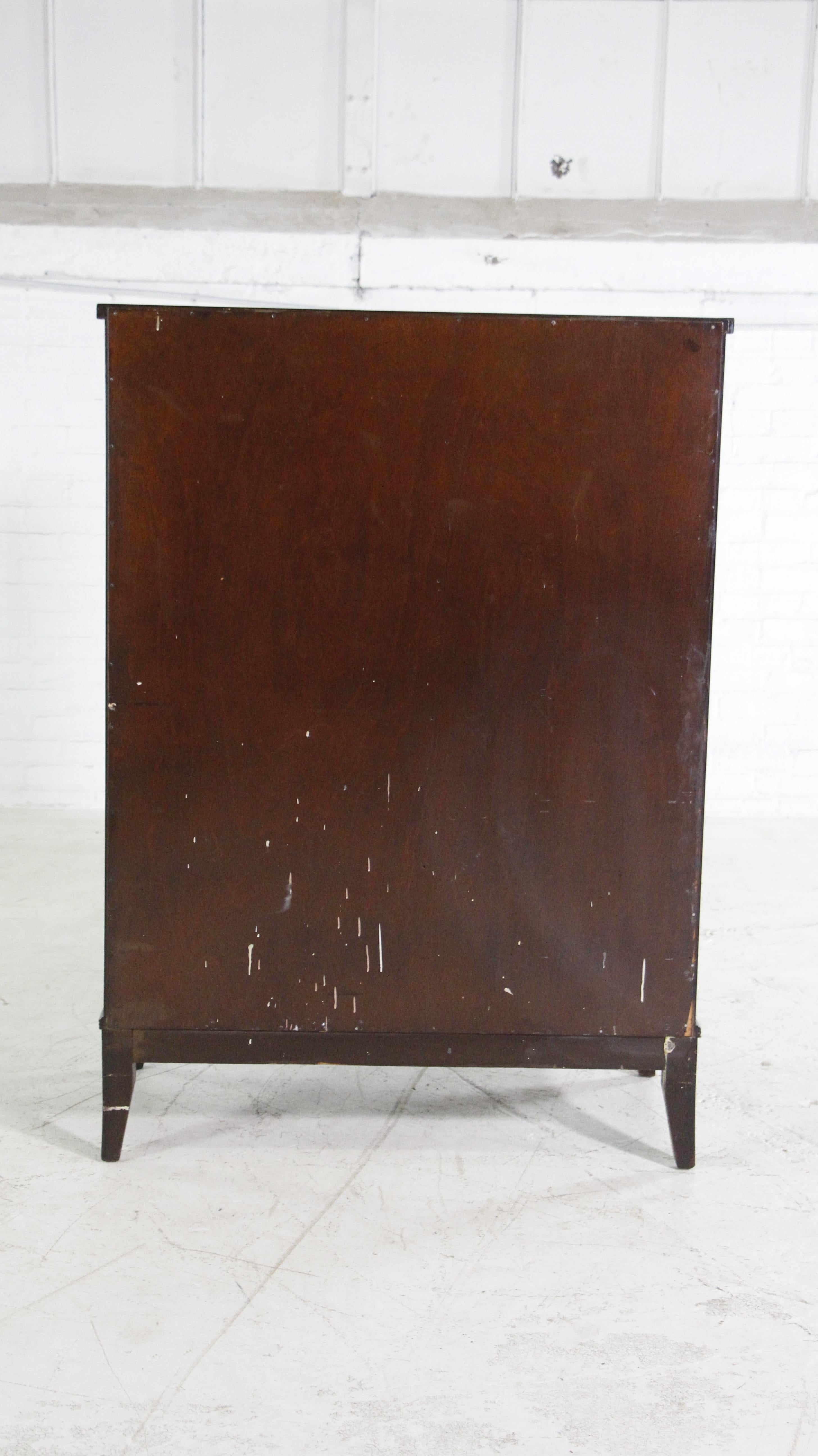 Refinished Inlaid Mahogany Dresser w/ 6 Drawers + Brass Hardware by John Stuart 5