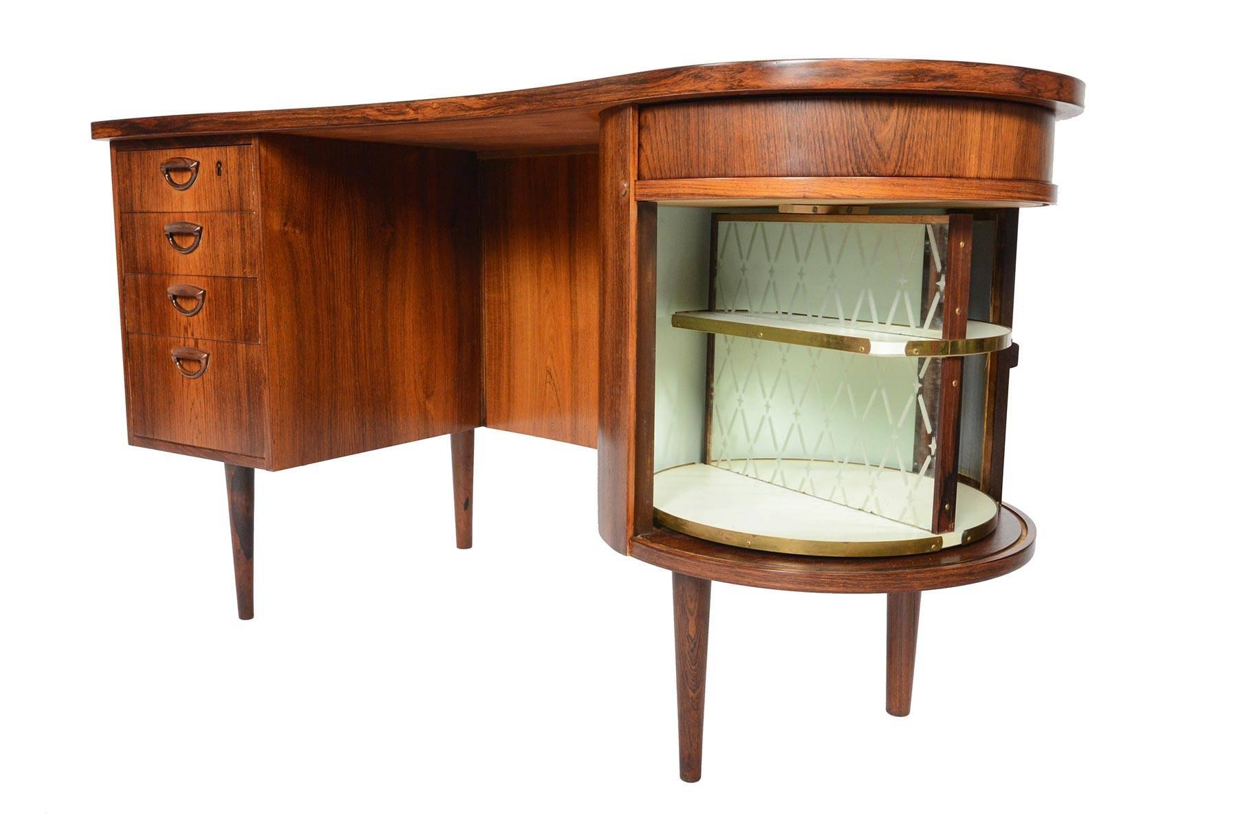 Refinished Kai Kristiansen Model 54 Executive Writing Desk In Refinished Kai Kristiansen Model 54 Executive Writing Desk In Brazilian Rosewood For At 1stdibs