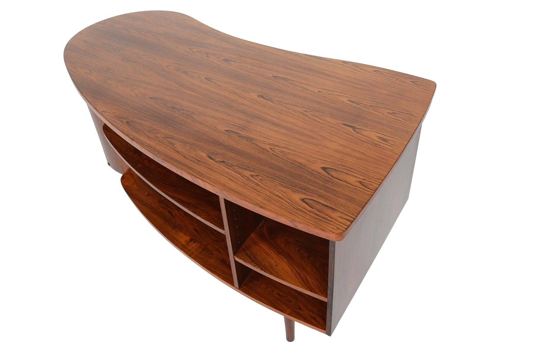 Refinished Kai Kristiansen Model 54 Executive Writing Desk in Brazilian Rosewood 1