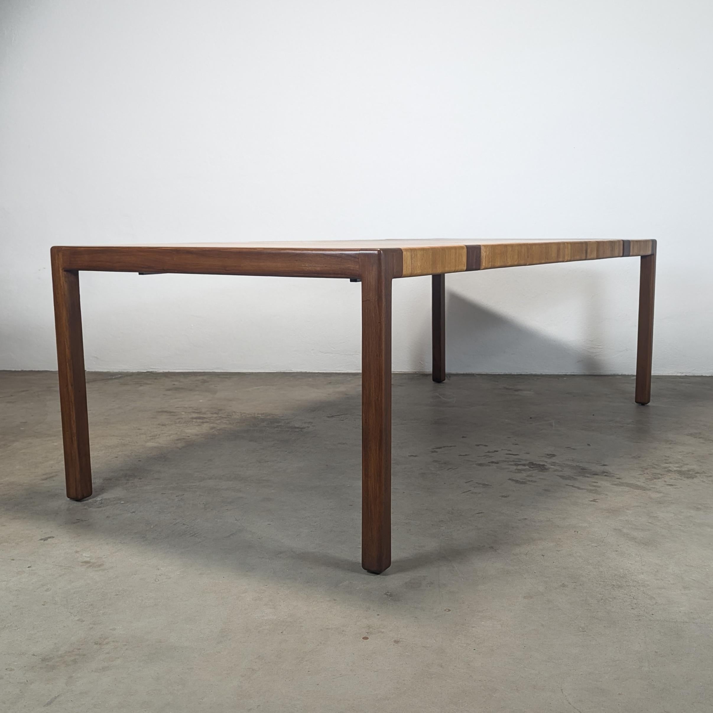 Mid-Century Modern Table de salle à manger Lou Hodges restaurée à la main pour California Design Group en vente