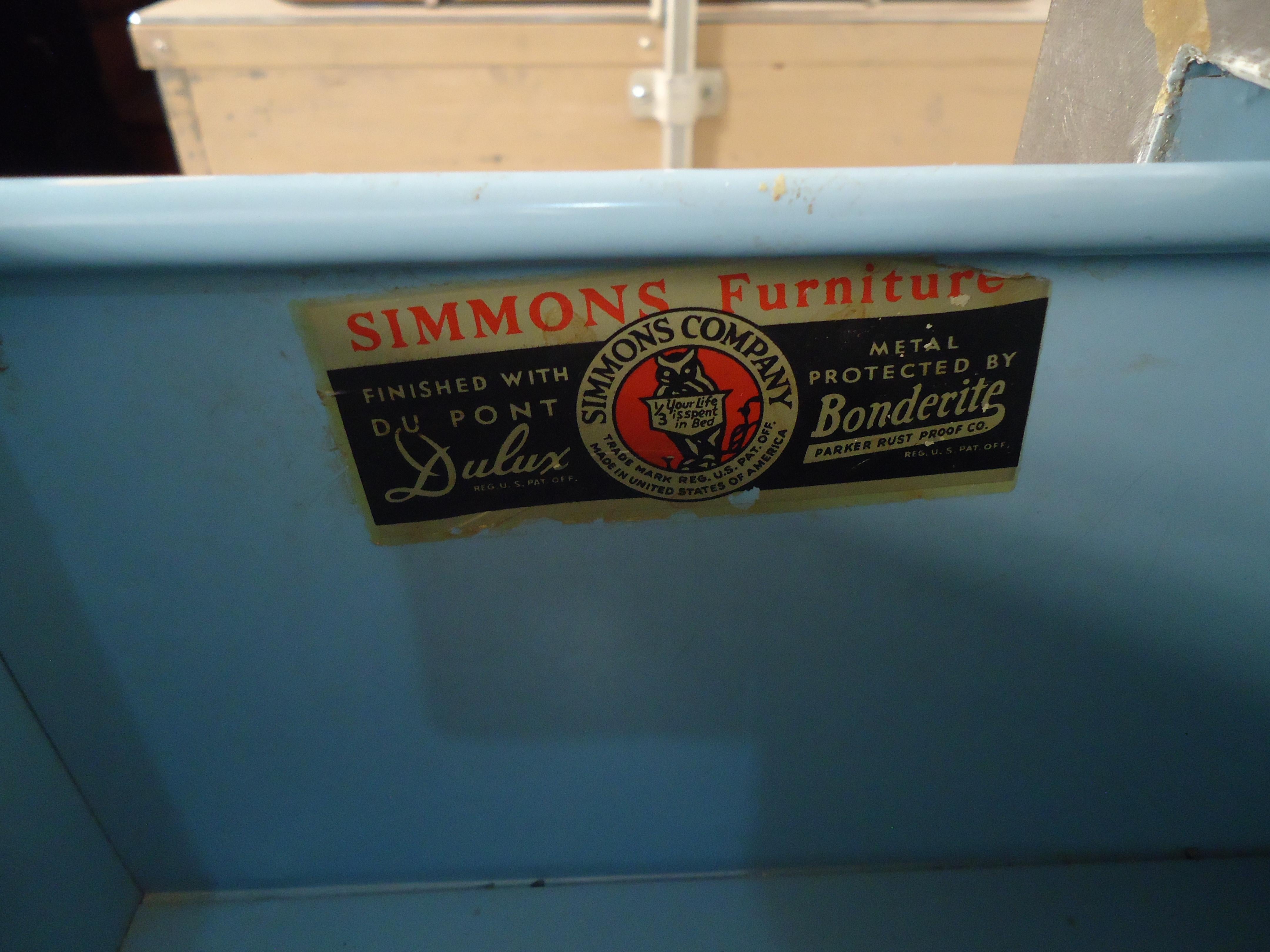 Mid-20th Century Refinished Metal Dresser by Simmons