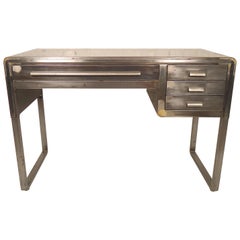 Retro Refinished Metal Industrial Desk