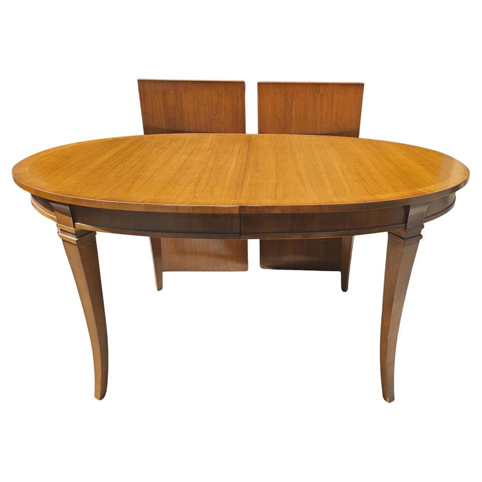 Drexel Georgian Mahogany Triple Pedestal Extension Dining Table ...