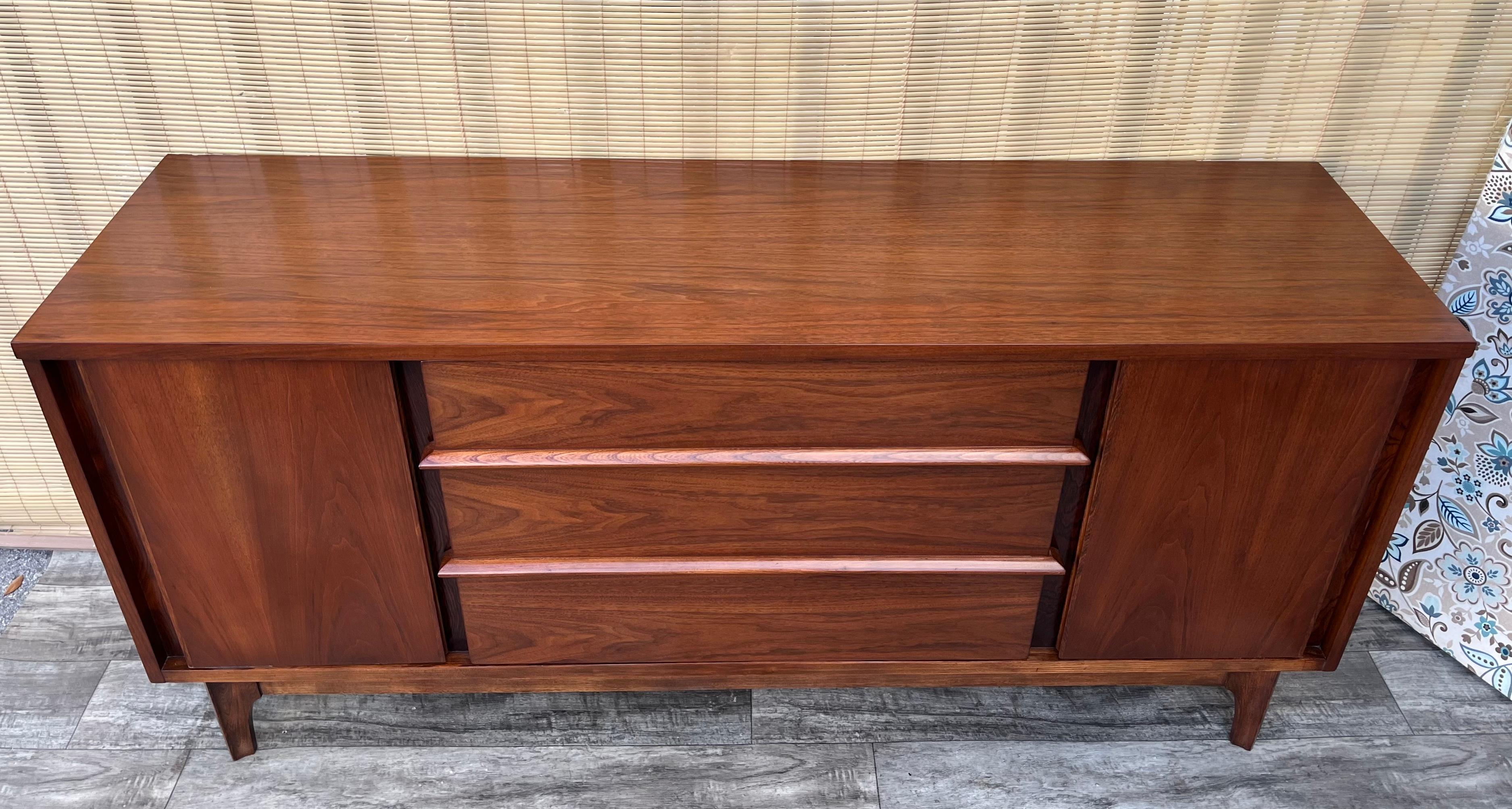 Mid-Century Modern Refinished Mid Century Modern Credenza by Kent Coffey Predicta Line. C 1960s For Sale