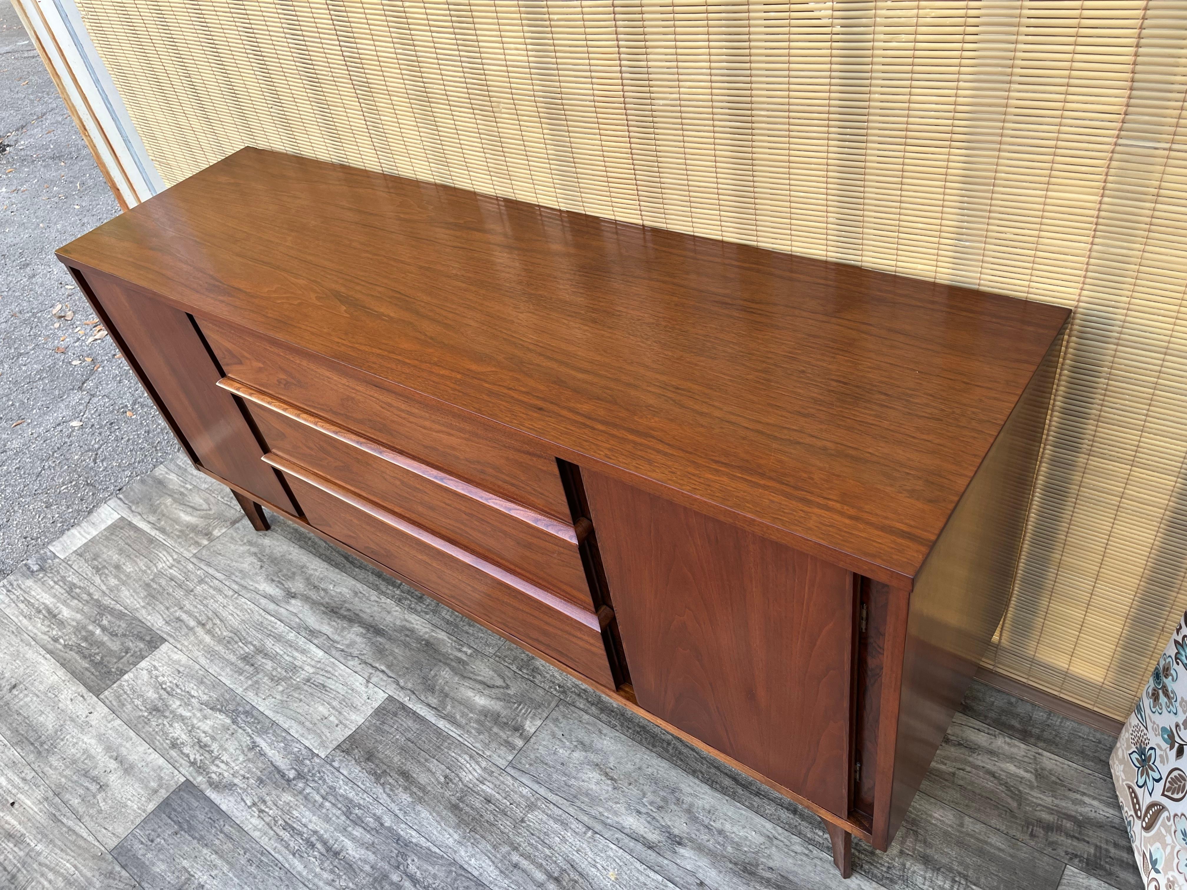 Mid-20th Century Refinished Mid Century Modern Credenza by Kent Coffey Predicta Line. C 1960s For Sale