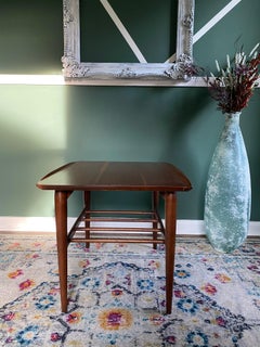 Refinished Mid-Century Modern Danish End Table with Lip by Bassett