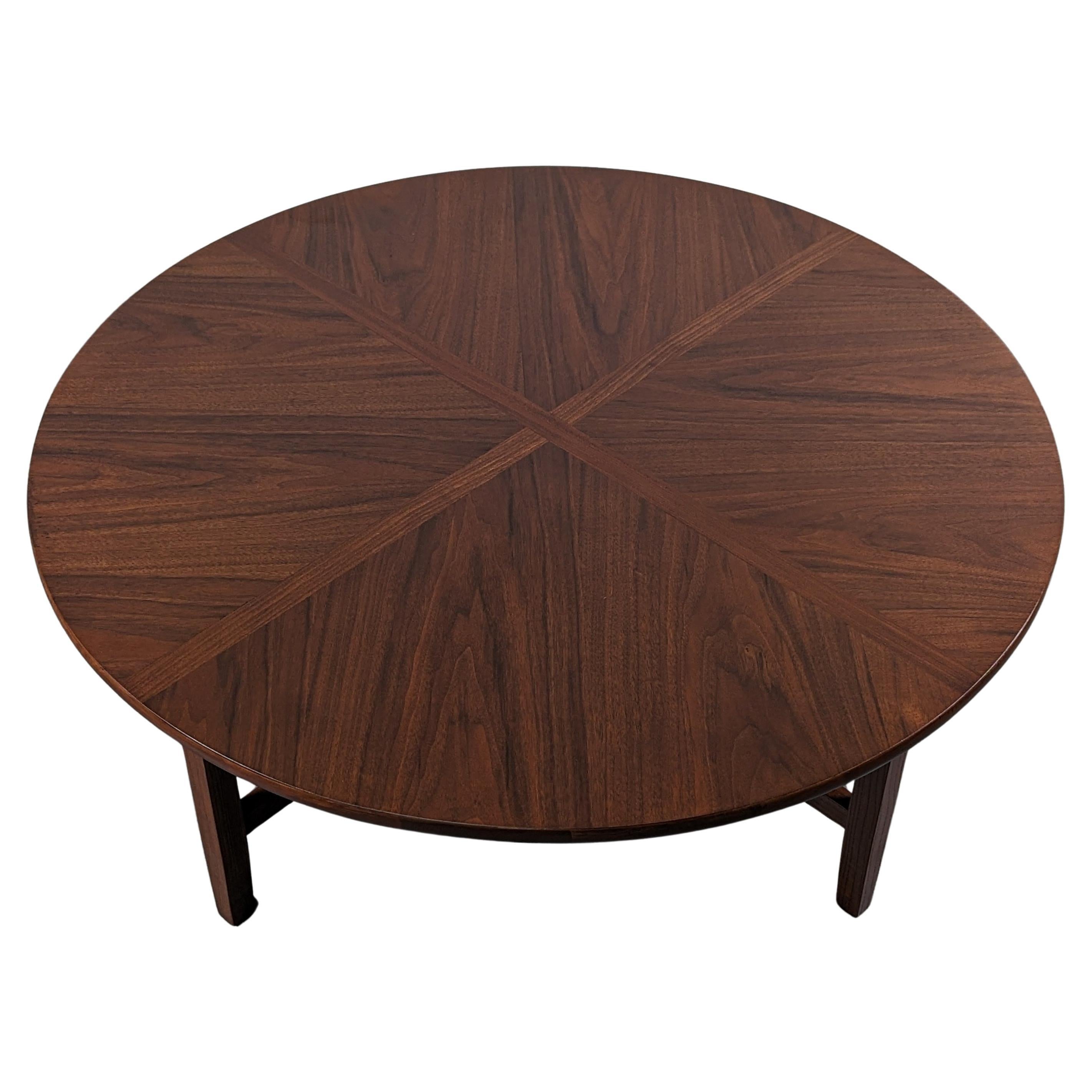 Refinished Mid Century Modern Walnut & Oak Coffee Table, c1960s