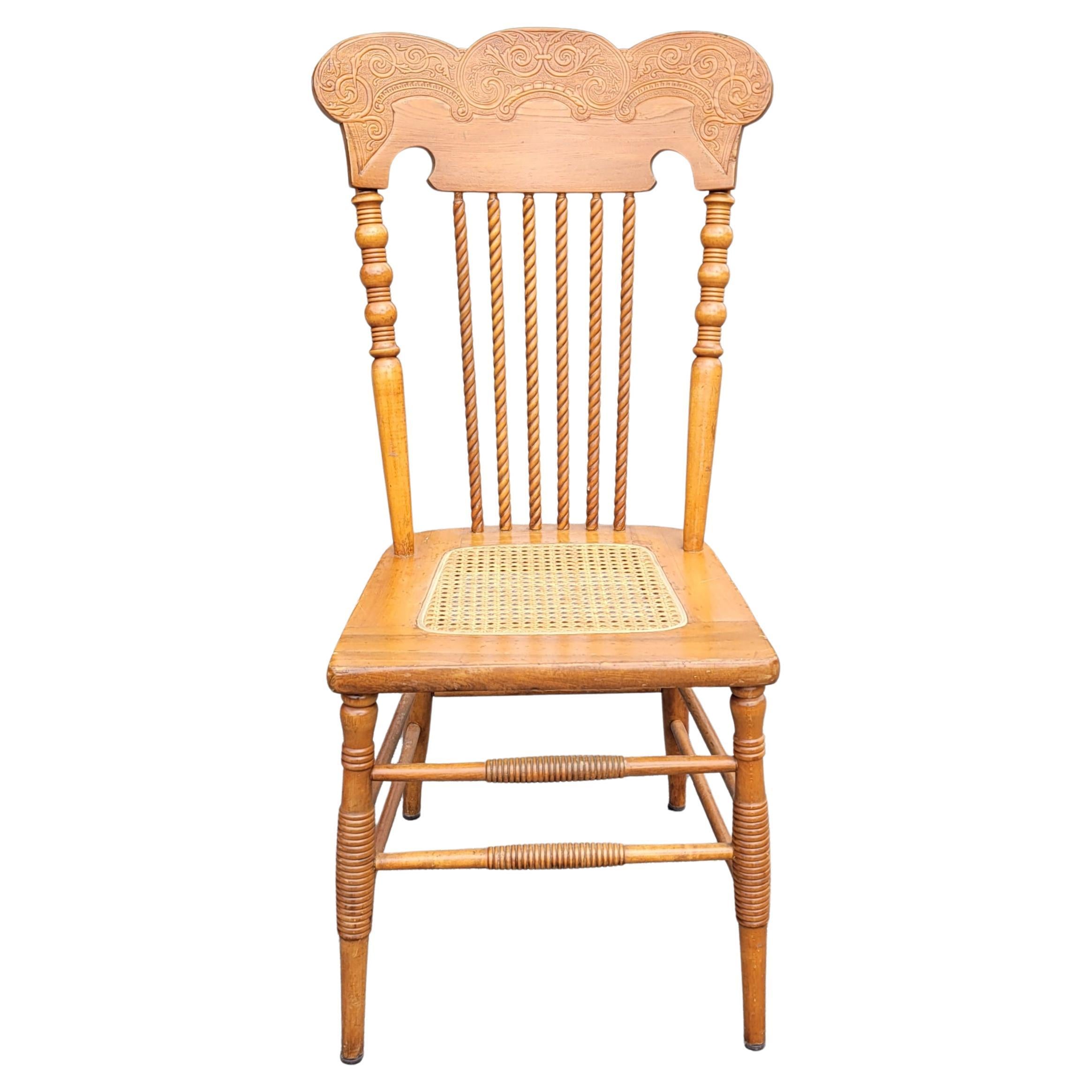 antique pressed back chairs