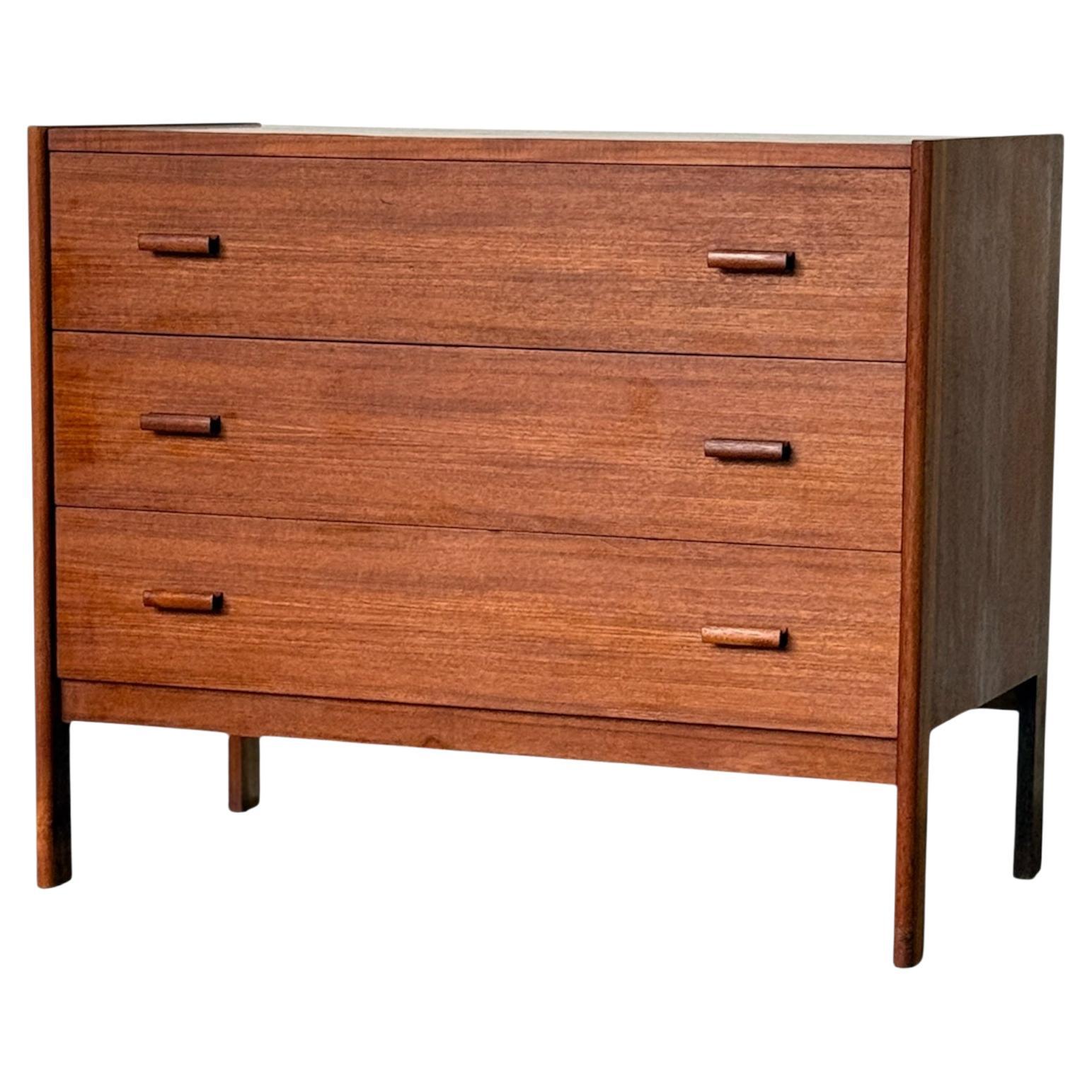 Refinished Teak Danish Modern Dresser by Vitré