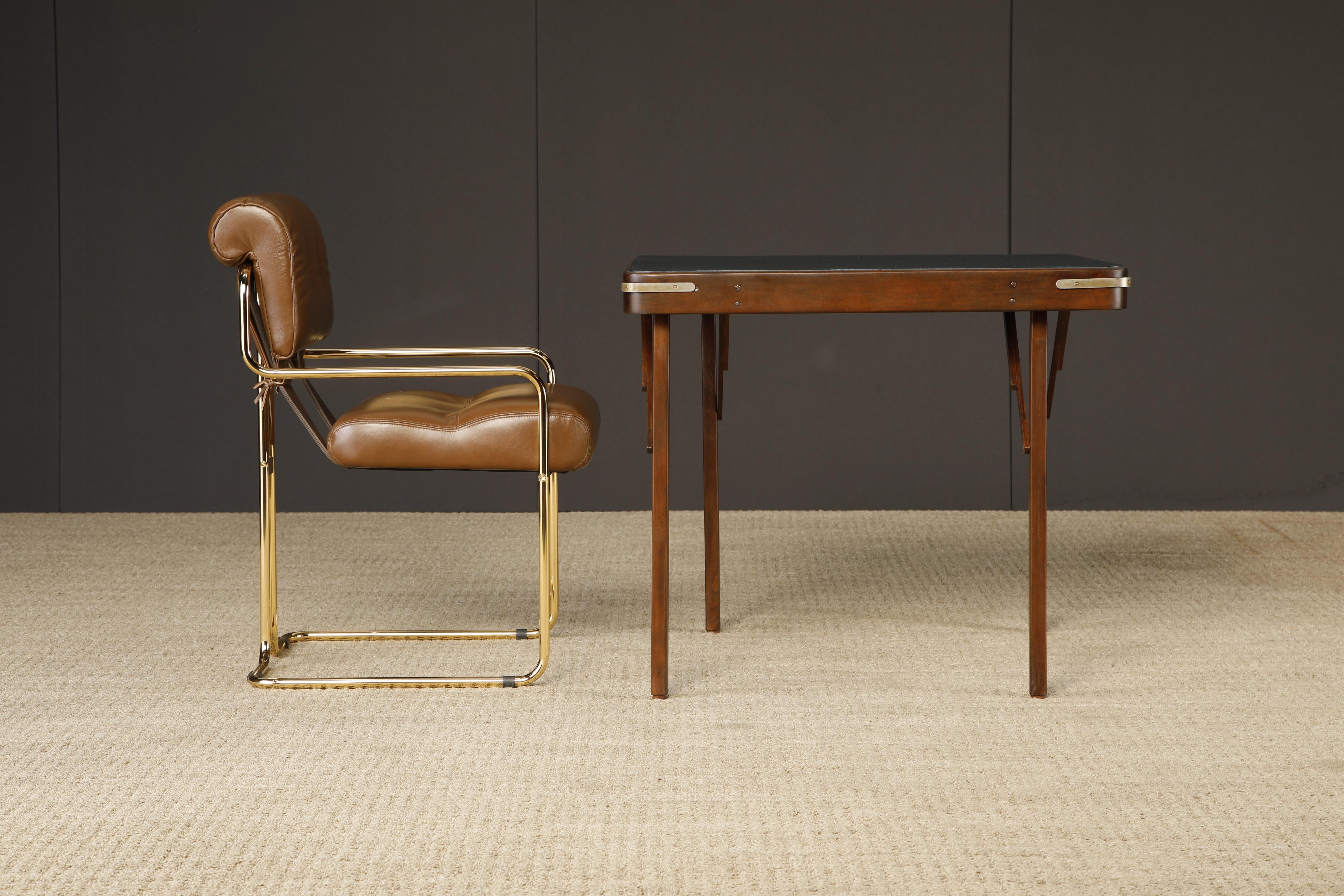 Refinished Walnut and Leather Folding Card / Game Table, c. Early 20th Century 8