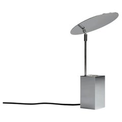 Reflect Table Lamp in Contemporary Chrome-Plated Metal.