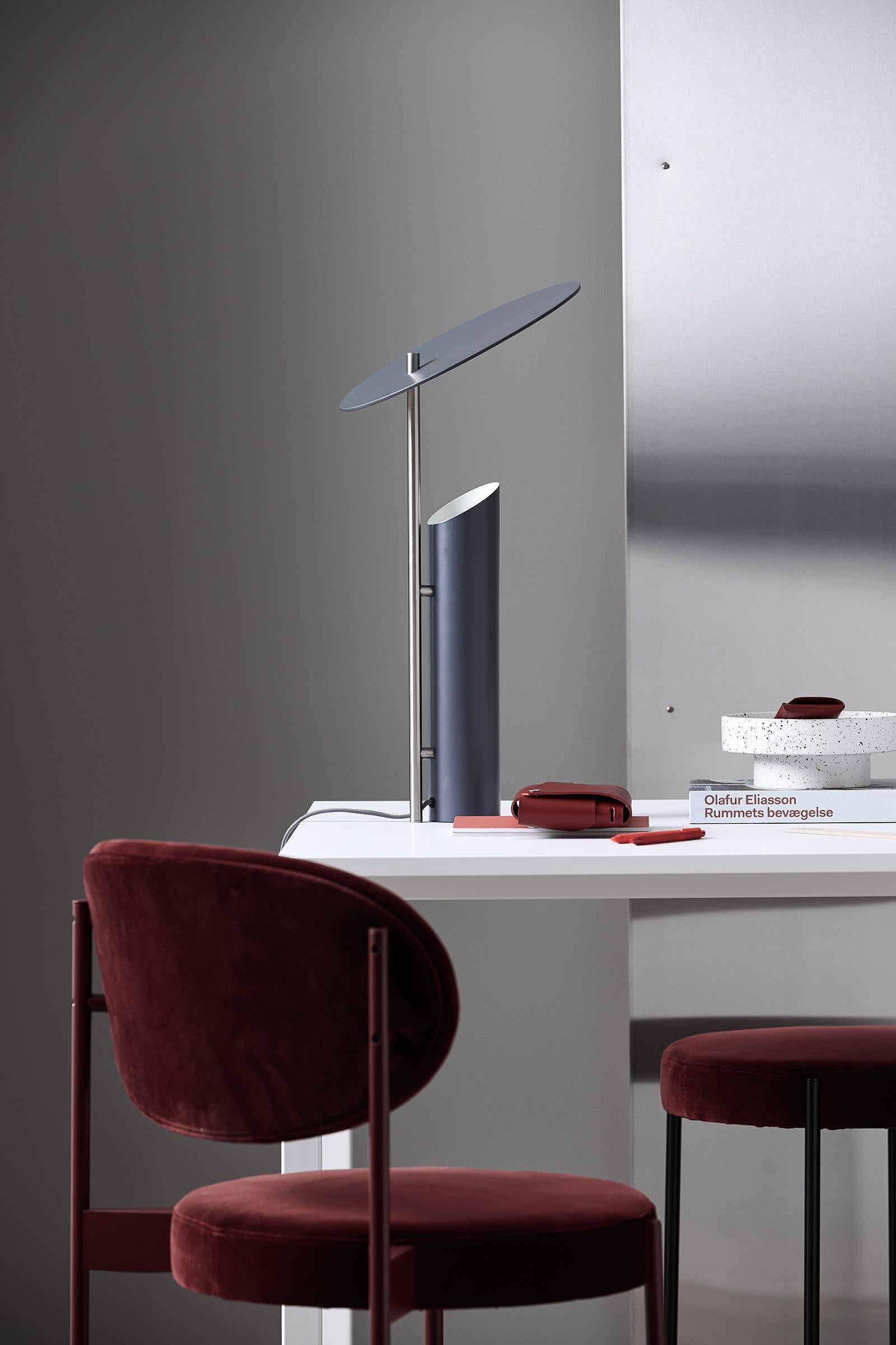 Modern Reflect Table Lamp in Grey by Verner Panton