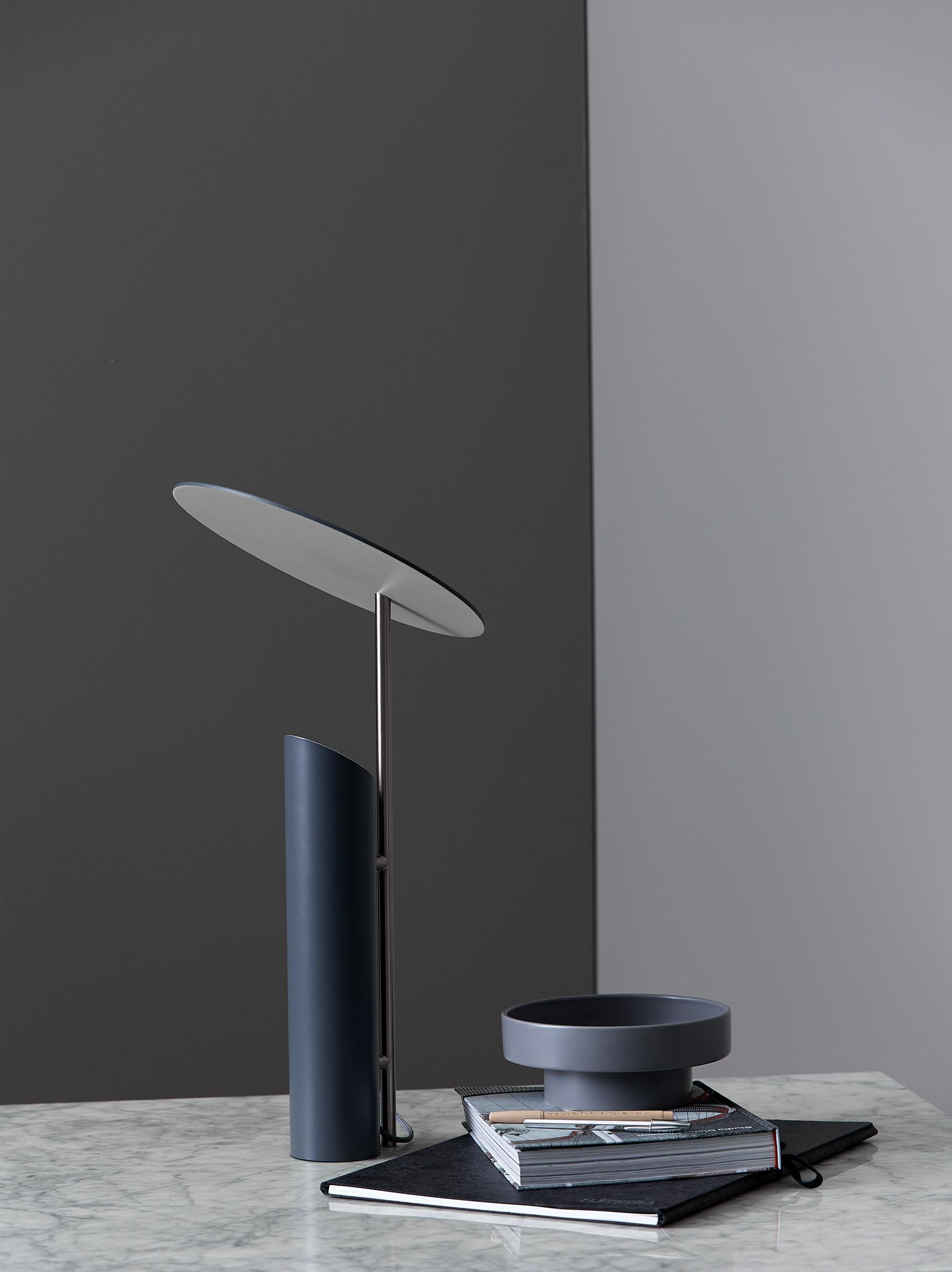 Danish Reflect Table Lamp in Grey by Verner Panton