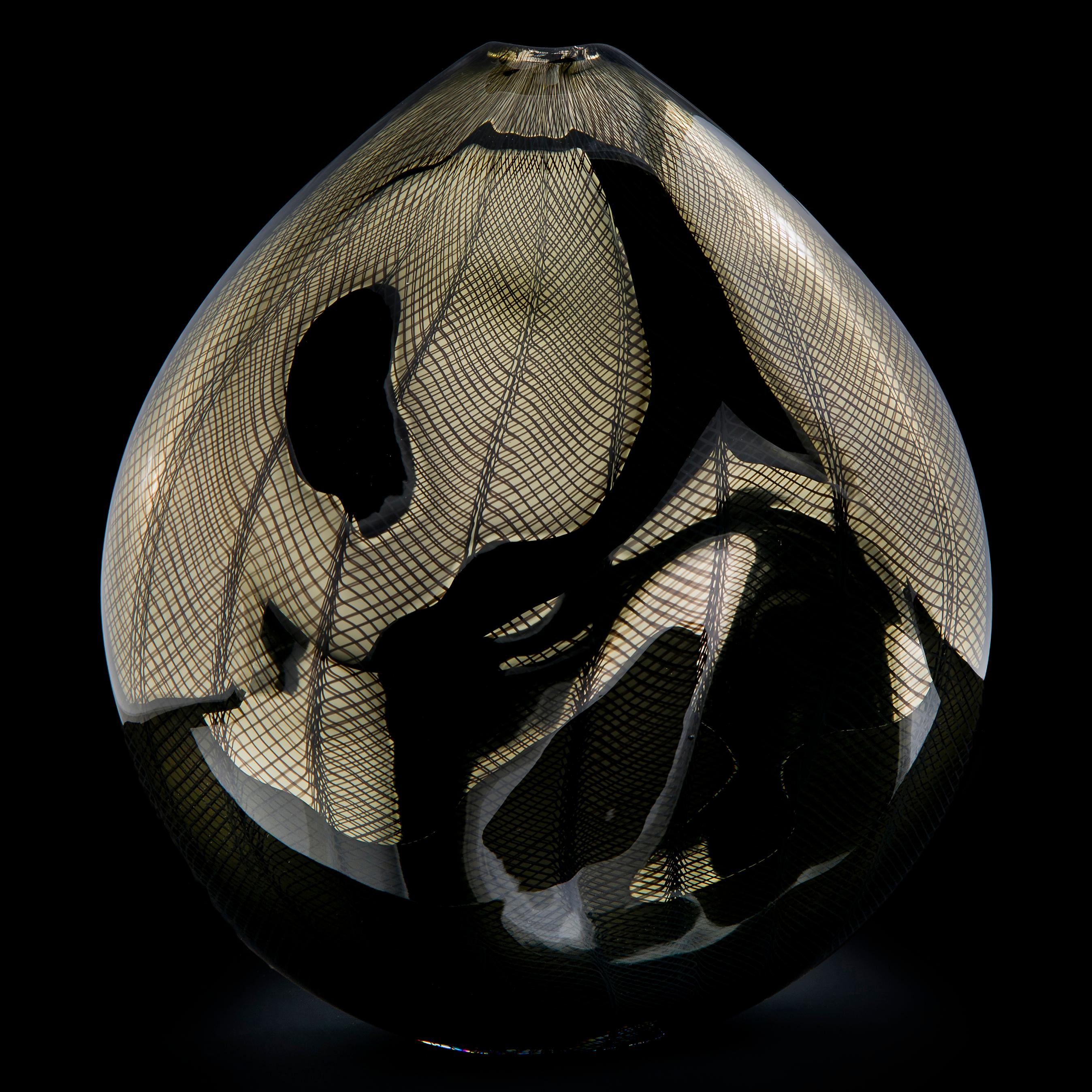 Organic Modern Reflected Tradition 004, a Unique Bronze Glass Sculptural Vessel by Liam Reeves