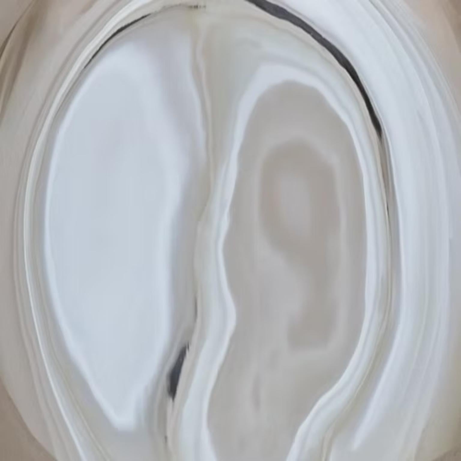 Post-Modern Reflecting M Standing Mirror Sculpture by Milena Kling For Sale