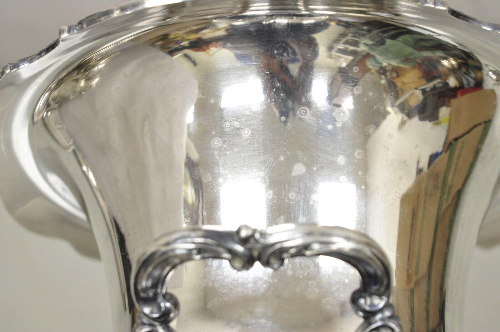 Reflection 1847 Rogers Bros Silver Plate Trophy Cup Champagne Chiller Ice Bucket For Sale 2