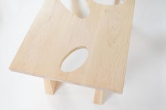 Table basse Reflection en érable blanchi et verre teinté d'Alexis & Ginger