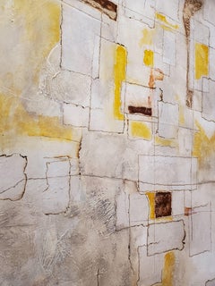 "Reflections" Abstract Mixed-Media Painting on Canvas by Louis Shields, 2018