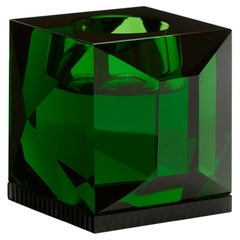 Reflections Copenhagen Ophelia T-Light Holder in Green & Black Crystal