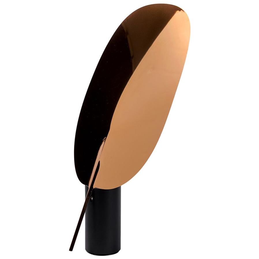 Reflective Copper with Black Base Table Lamp, Serena by Flos