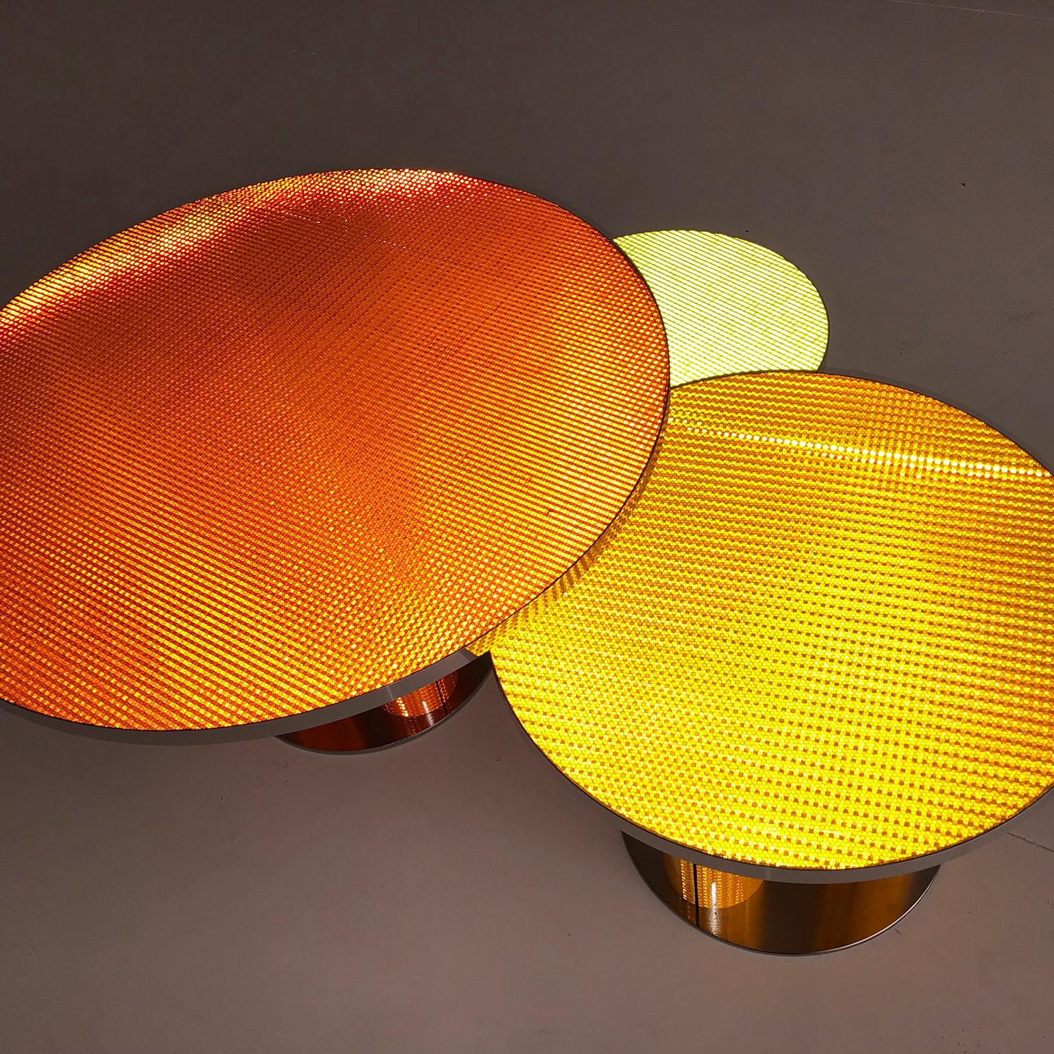 Acrylique Ensemble de tables basses modernes Reflector Collection de Sebastiano Bottos, Italie en vente