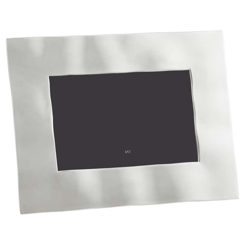 Modium Frame Contemporary Hammered Nickel Silver Photo Frame, Medium Size Model. For ...