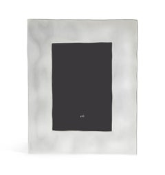 Reflektiver Fotorahmen aus hochwertig vernickeltem Blech in vernickeltem Blech, kleines Modell.