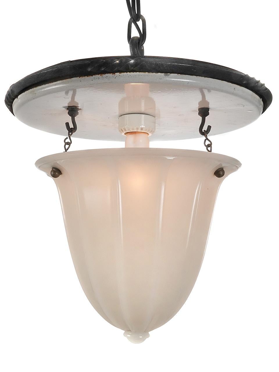 American Art Deco Reflectolyte Pendent For Sale