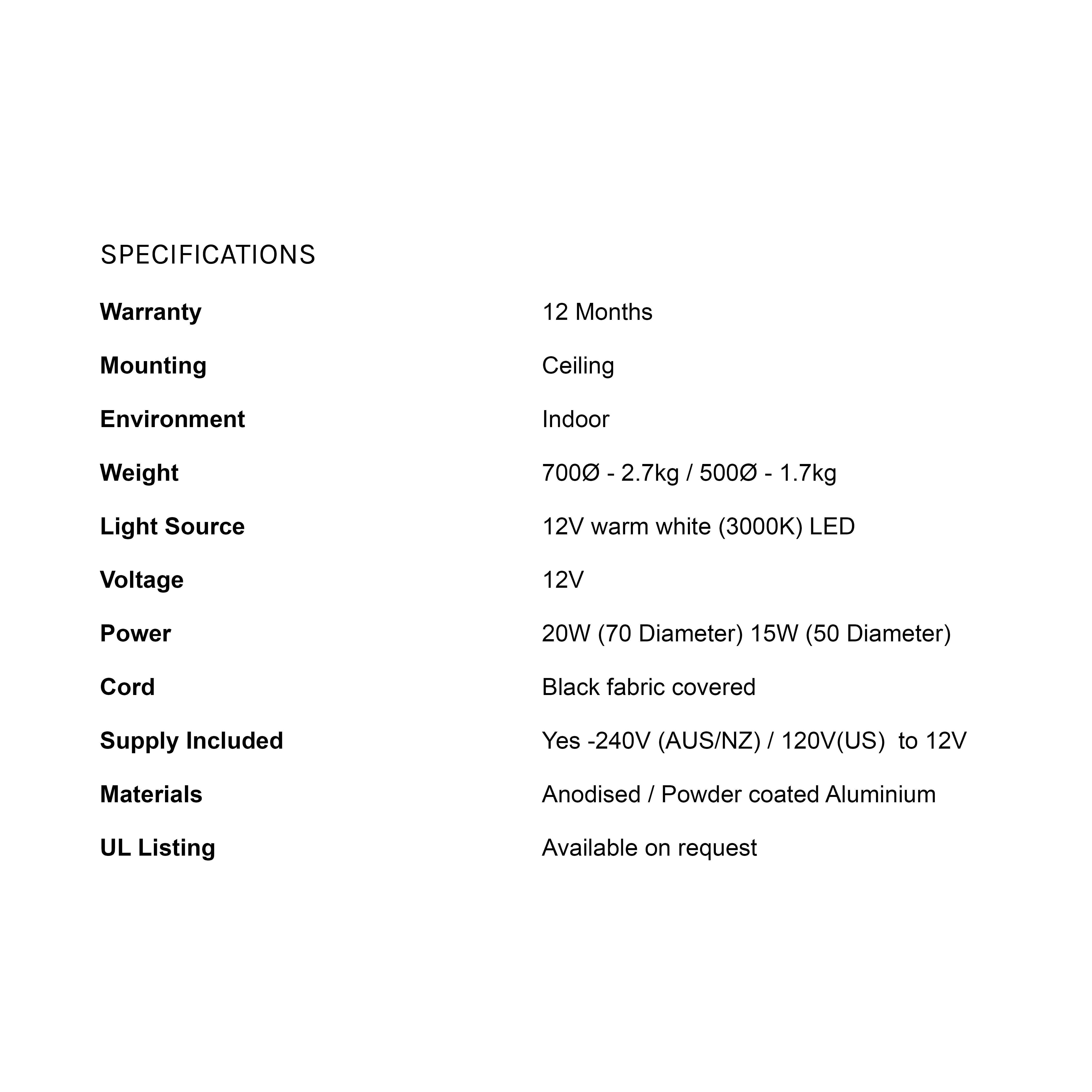 LED-Hängelampe mit Reflektor, eloxiertes Aluminium, schwarzer, weißer Schirm im Angebot 5