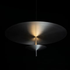 Reflector LED Pendant Light, Raw Brushed Aluminium Metal