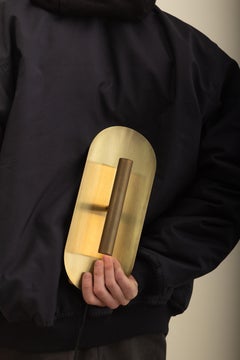 Reflector Wall Sconce 300, LED Light Fixture, All patina Brass