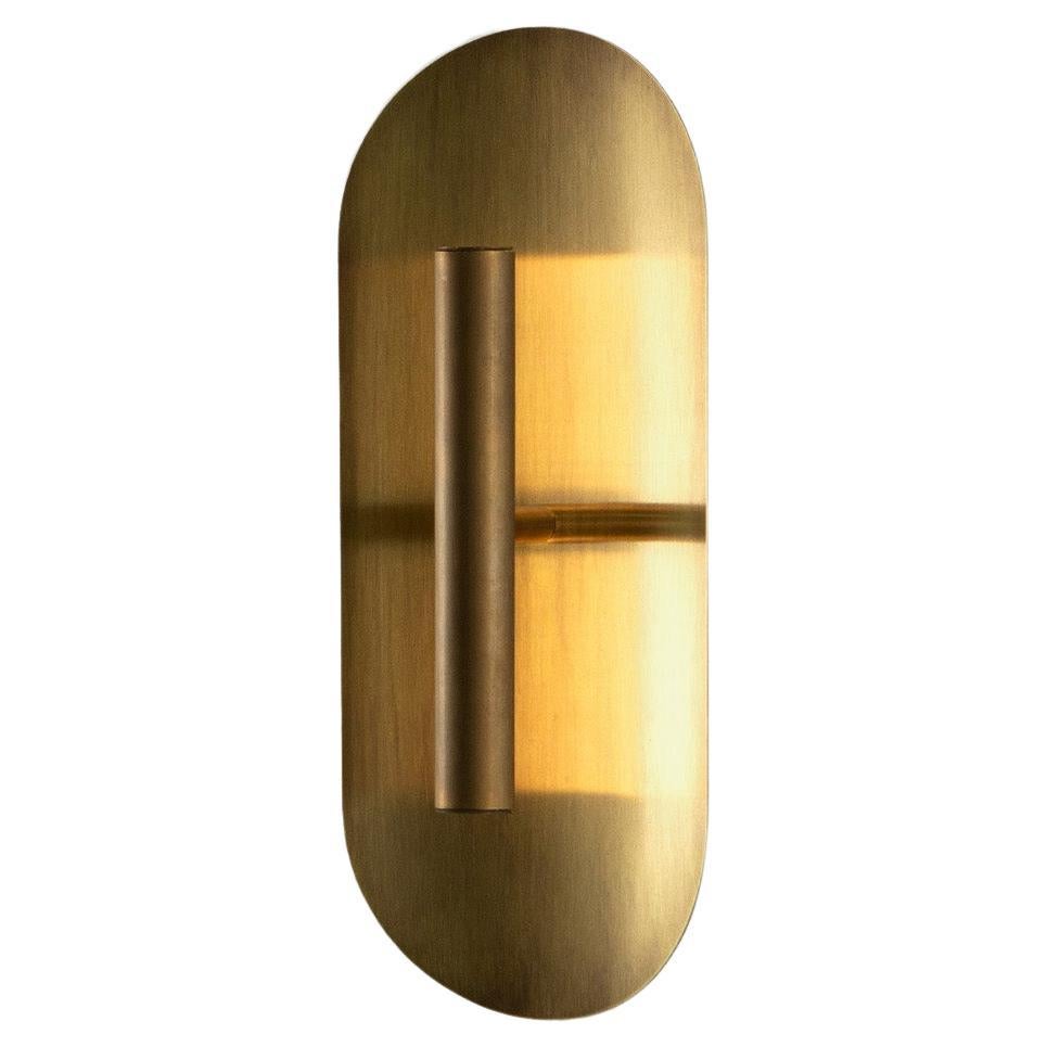 Reflektor Wandleuchte 300, LED Light Fixture, Messing Patina