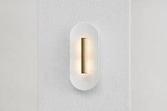 Reflector Wall Sconce 300, LED Light Fixture, Satin Gold / White Shade