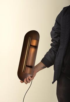 Reflector Wall Sconce 450, LED Light Fixture, all Patina Bronze