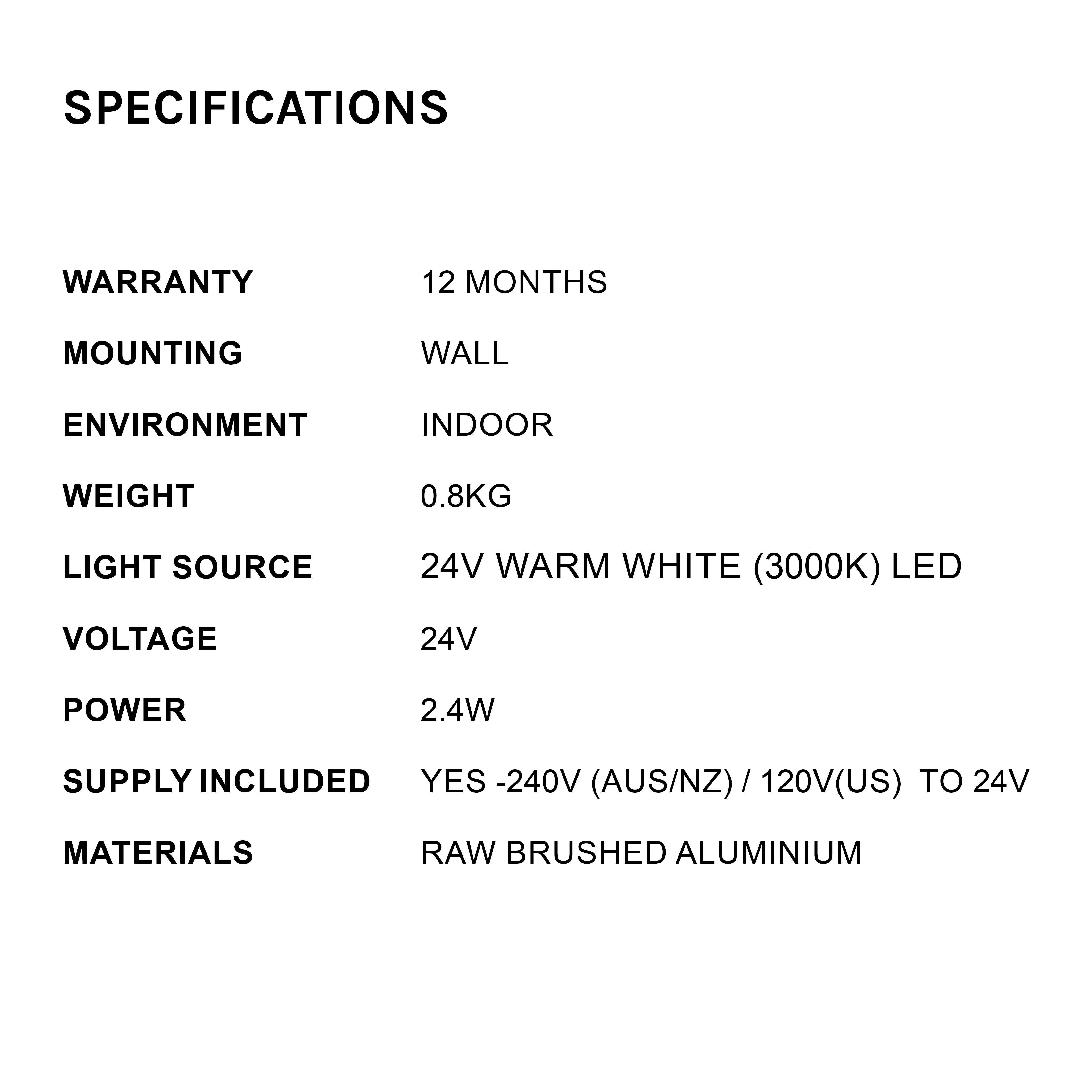 Reflektor-Wandleuchte 450, LED-Leuchte, Roh gebürstetes Aluminium Metall (21. Jahrhundert und zeitgenössisch) im Angebot