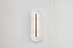 Reflector Wall Sconce 450, LED Light fixture, Silver Anodized / White Shade