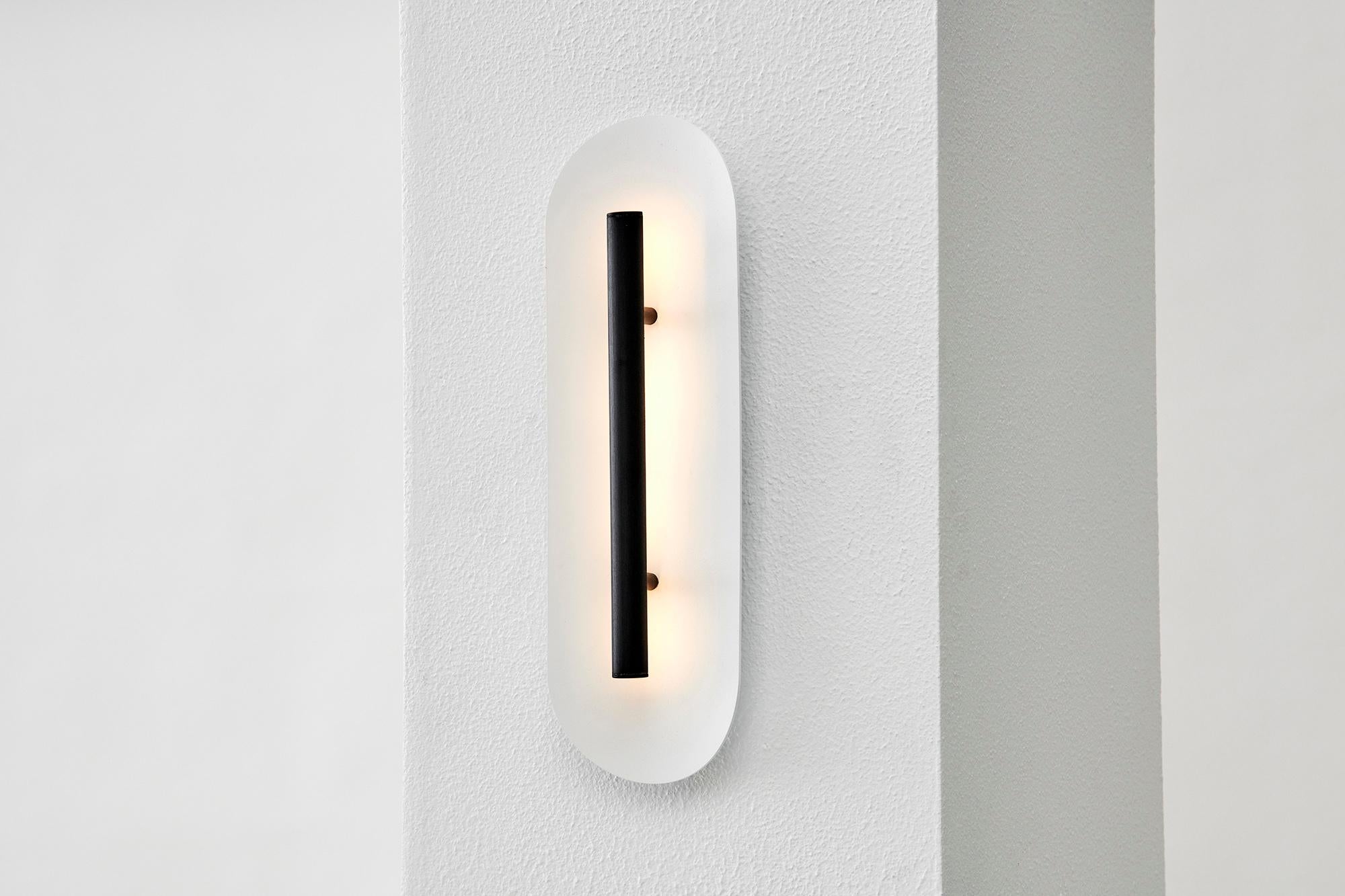 Alluminio Applique Reflector 450, apparecchio a LED, anodizzato argento / paralume bianco in vendita