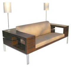 "Reflet" Sofa in Ebony and Sycamore Wood, Multifunctions by Aymeric Lefort