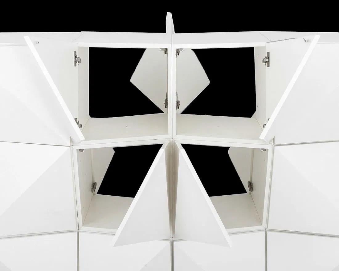 Reflex Angelo Origami Modular Double-Sided Cabinet Set, White Lacquer, Italy For Sale 3