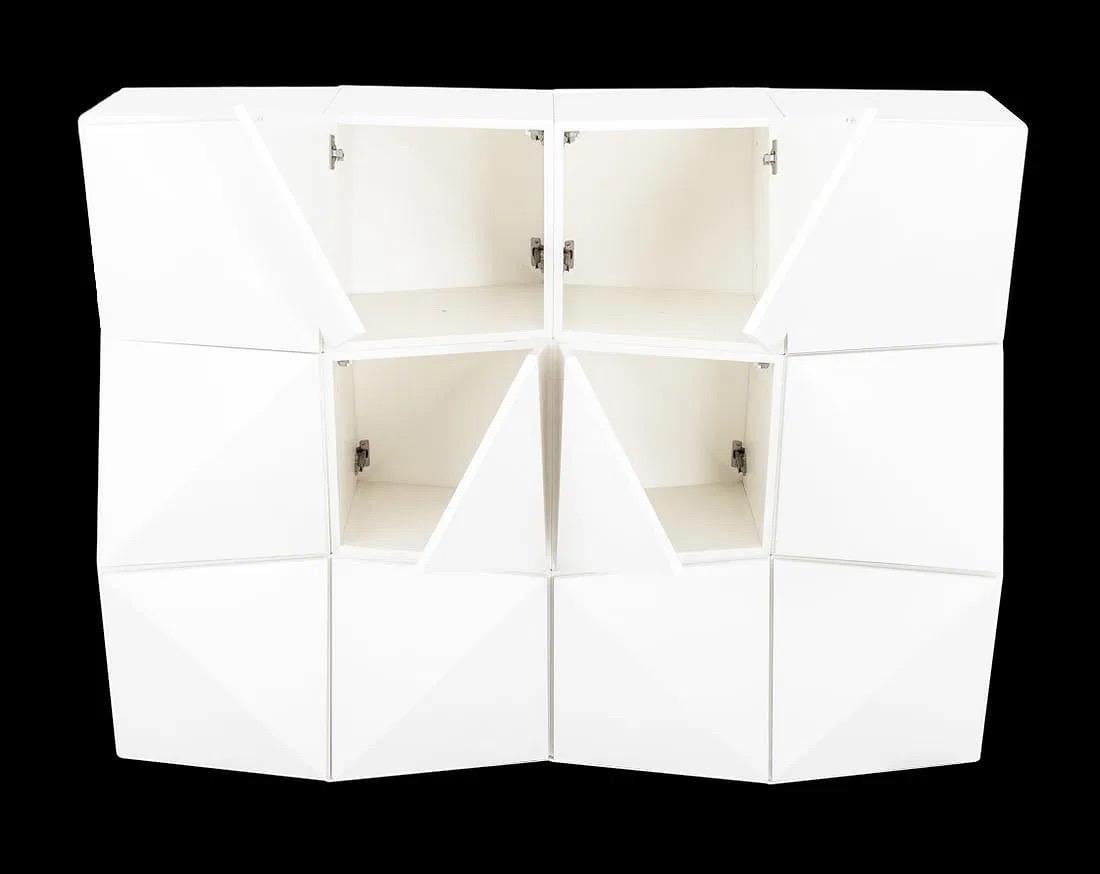 Reflex Angelo Origami Modular Double-Sided Cabinet Set, White Lacquer, Italy For Sale 6