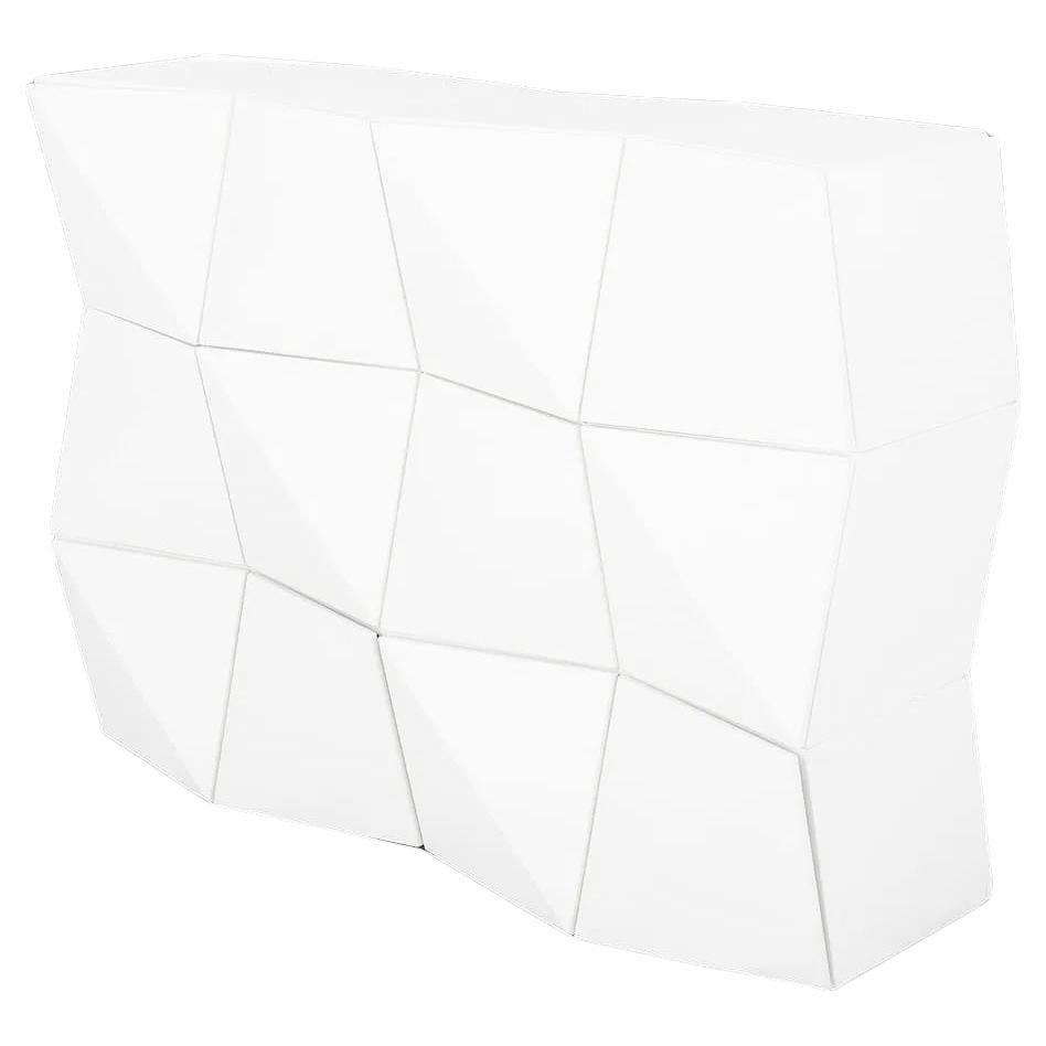 Reflex Angelo Origami Modular Double-Sided Cabinet Set, White Lacquer, Italy In Good Condition For Sale In Brooklyn, NY