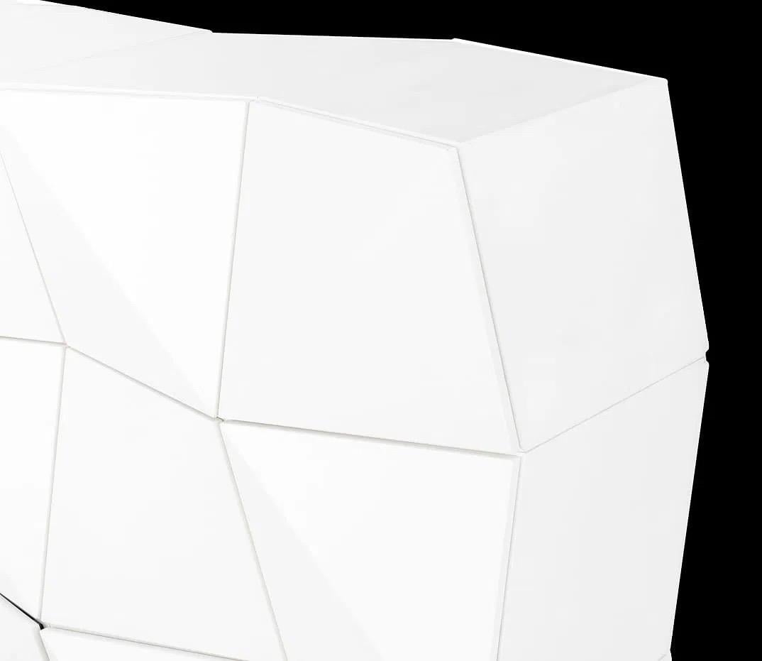 Contemporary Reflex Angelo Origami Modular Double-Sided Cabinet Set, White Lacquer, Italy For Sale