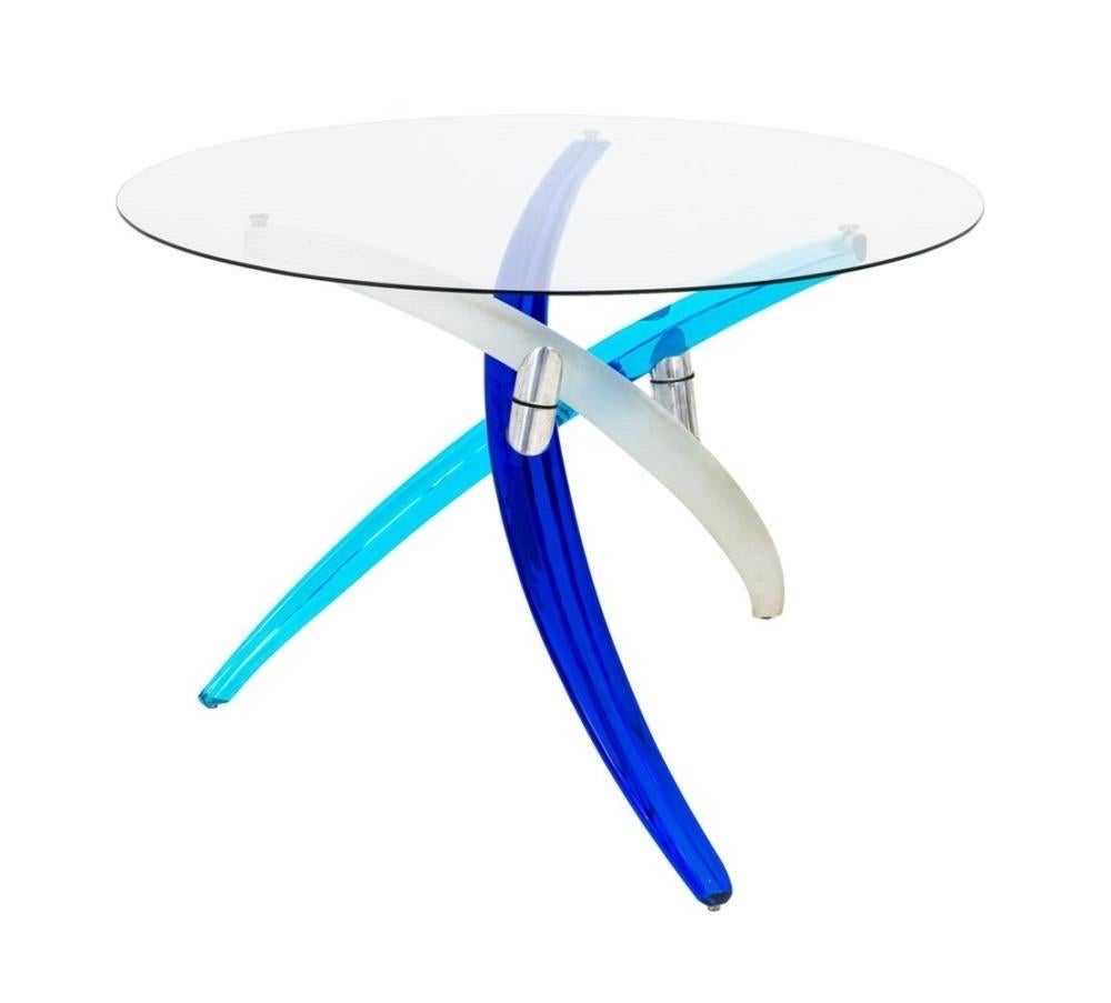 Autre Table Reflex Fili d'Erba 72, Tulczinsky, Base de table en verre de Murano, Italie. en vente