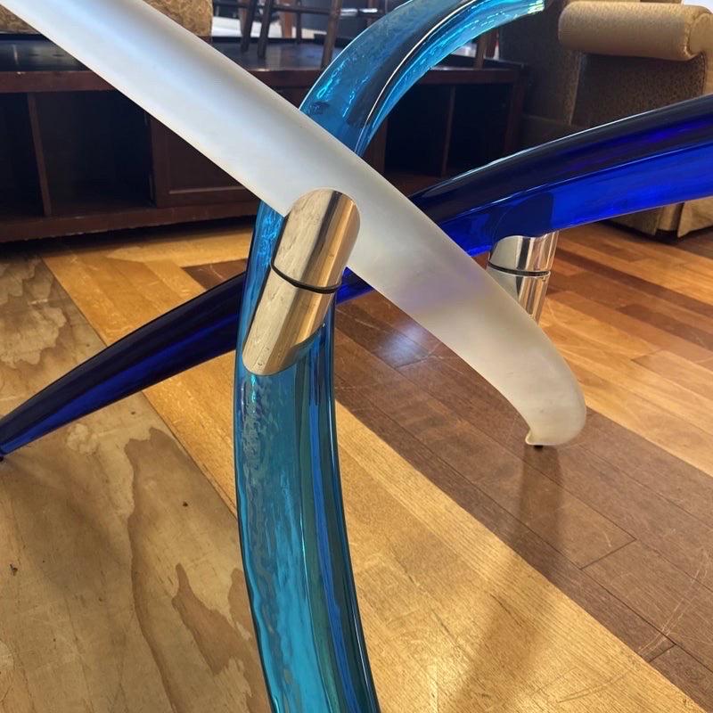 Table Reflex Fili d'Erba 72, Tulczinsky, Base de table en verre de Murano, Italie. Bon état - En vente à Brooklyn, NY