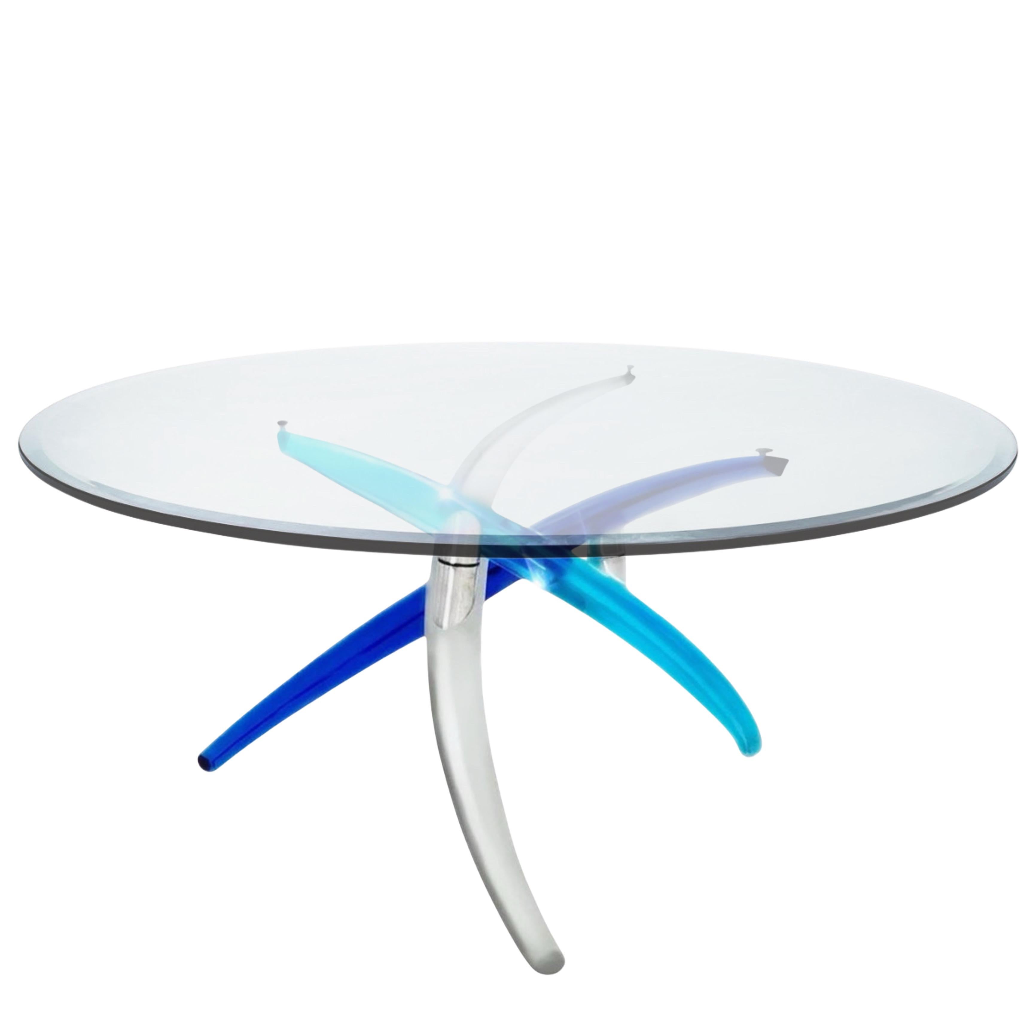 Table Reflex Fili d'Erba 72, Tulczinsky, Base de table en verre de Murano, Italie. en vente 1